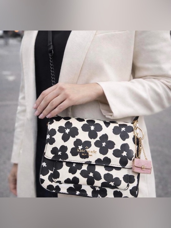 kate spade Handbags - Kate Spade New York Black & White Floral Crossbody Bag